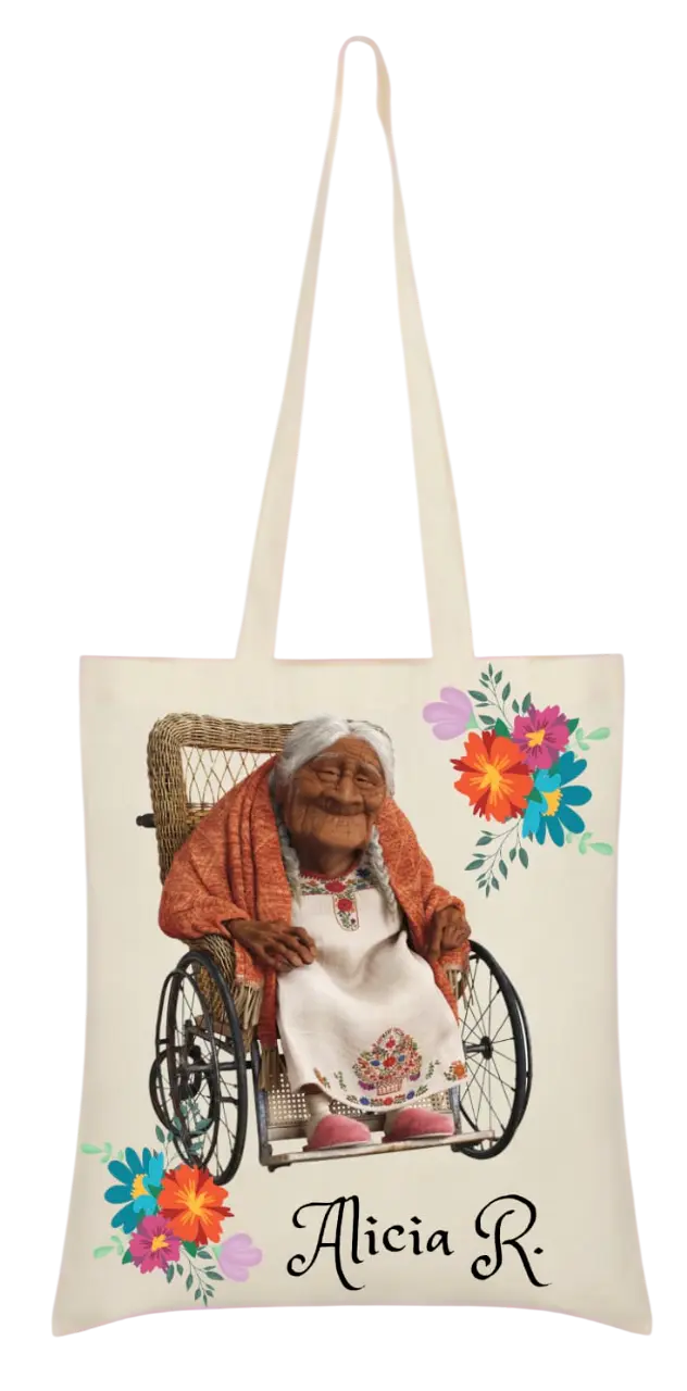 Bolsa ecológica de algodón natural con asa larga ideal para personalizar