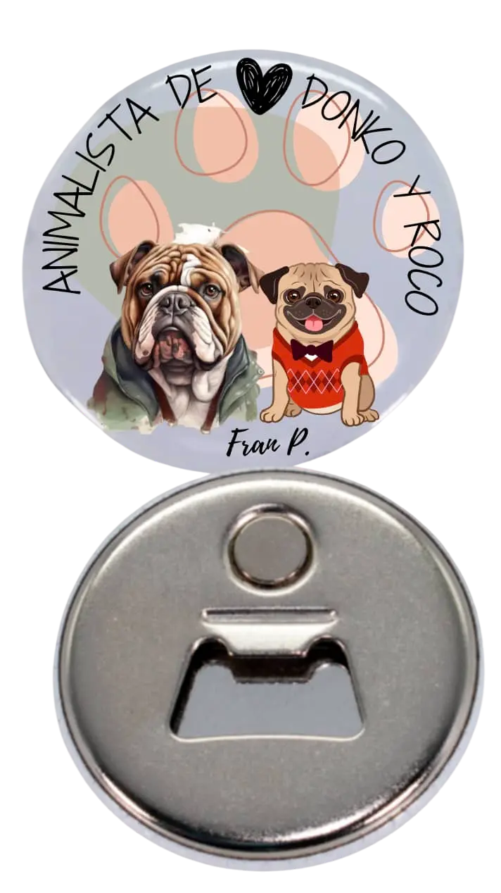 Chapa con destapador compacta ideal para fiestas y personalización