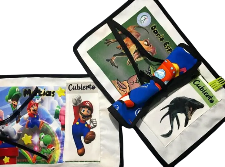 Eco-individual con bolsillo práctico para almuerzos en trabajo o colegio