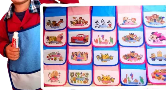 Toalla con amarra y bolsillo ideal para pre-básica o adulto mayor